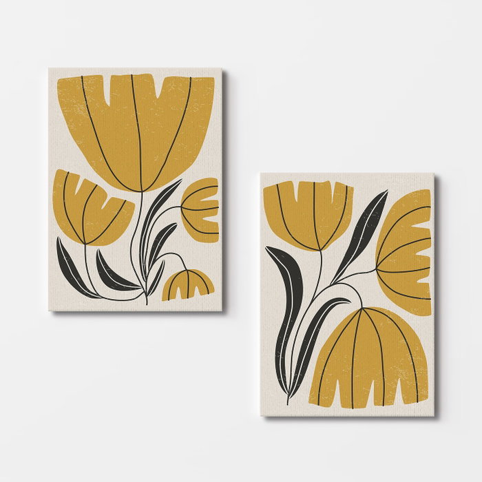 Wallity 2KNV4317 Lienzos Decorativos de 50 x 70 cm (2 piezas)